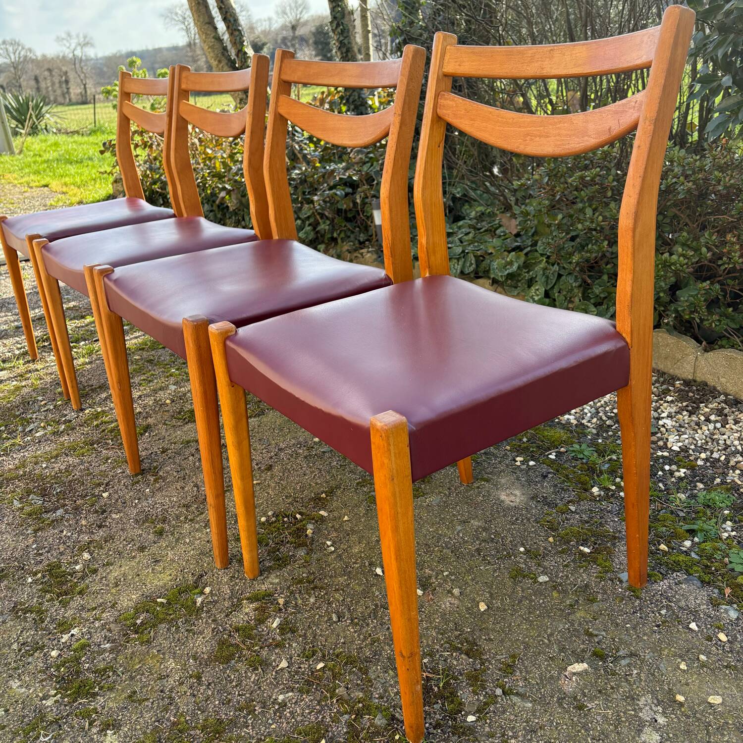 Set of 4 vintage Scandinavian style chairs