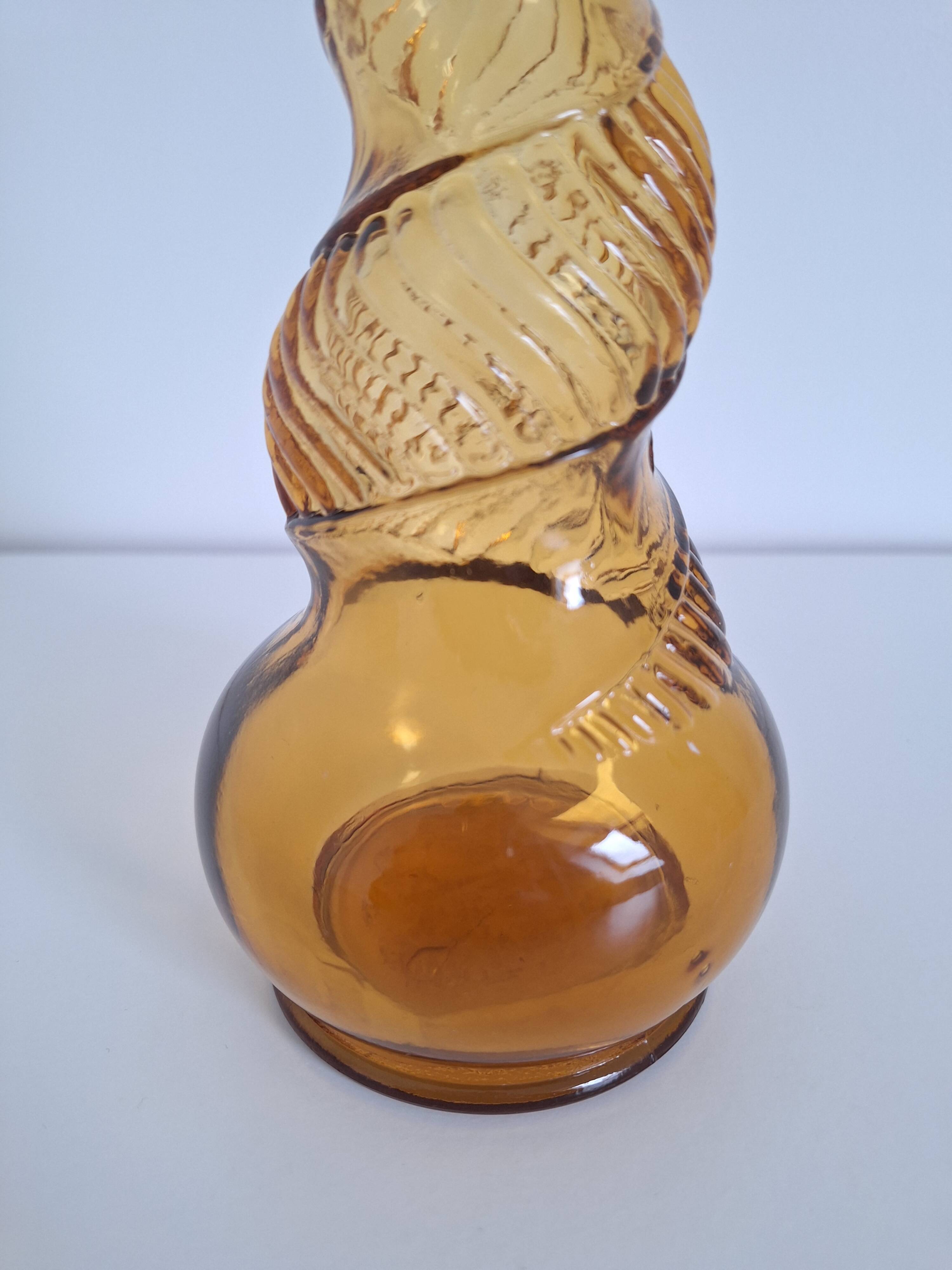 Vintage amber candle holder