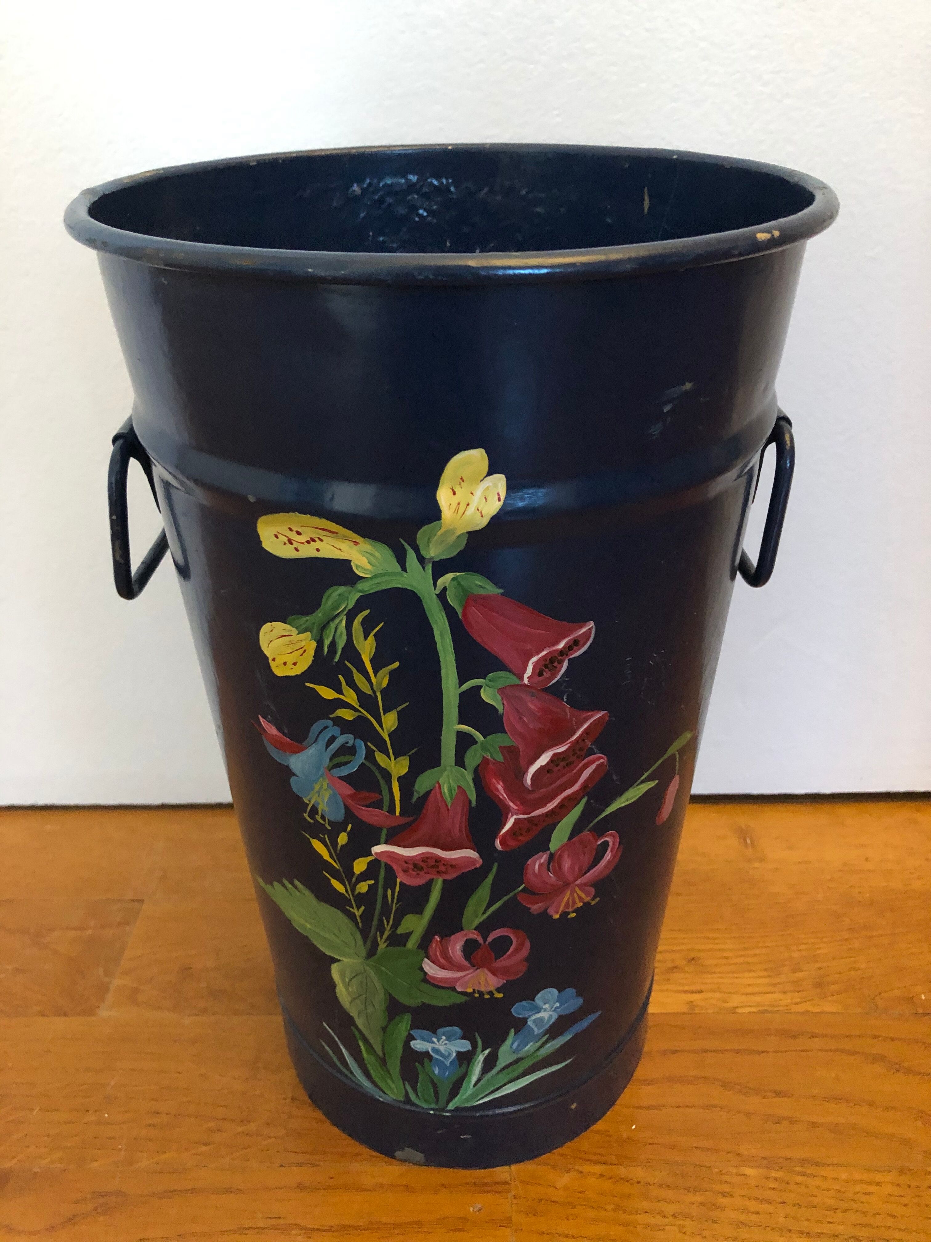 Vintage umbrella holder in sheet metal