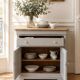 Buffet style Louis-Philippe in cherry wood – pearl grey & natural wood.
