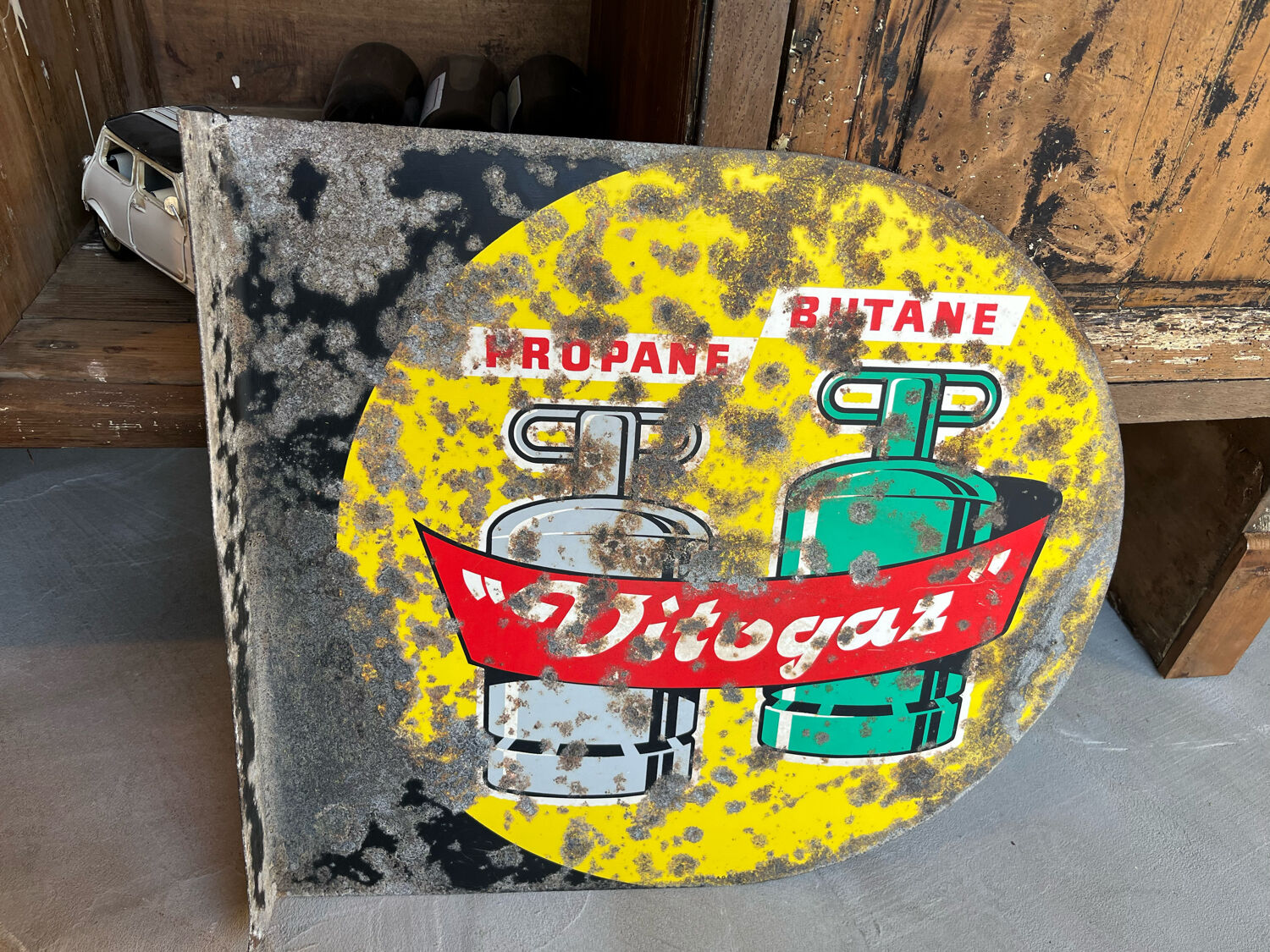 Old advertising plaque