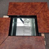 Table basse bar Paul Michel en loupe d'orme