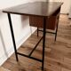 Vintage wooden metal desk design from the 1950s.