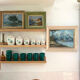 Old painting: Landscape by the water - Oil on panel
