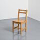 Set of four pine chairs, French work, circa 1970.