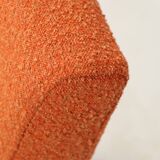 Scandinavian design curly orange armchair by H.Lis