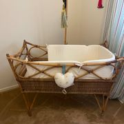 Rattan baby bed