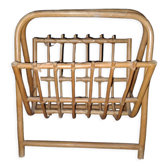 Rattan magazine holder