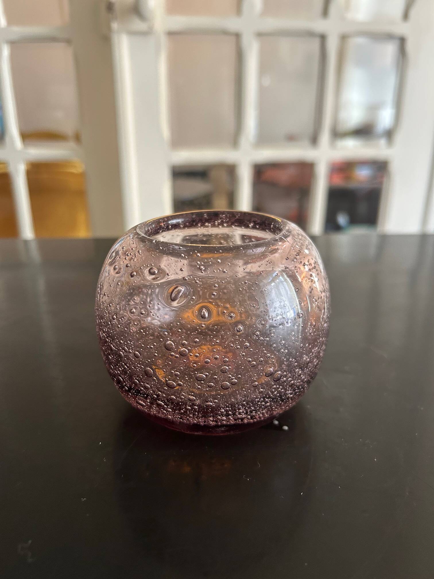 Biot glass tealight holder