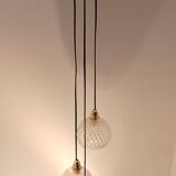 3-light modular pendant light in cut crystal