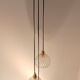 3-light modular pendant light in cut crystal