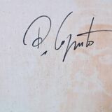 Peinture, portrait signée P. Caputo, années 60-70