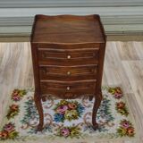 Walnut bedside table in Louis XV style