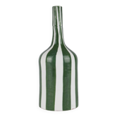 Vase artisanal soliflore en céramique strié grosses rayures