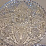 Dish and bottle bottom Vintage Chiseled Glass