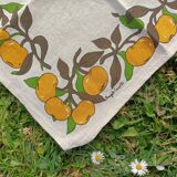 Serviettes de table citrons rétro