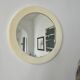 Round Space Age plastic mirror
