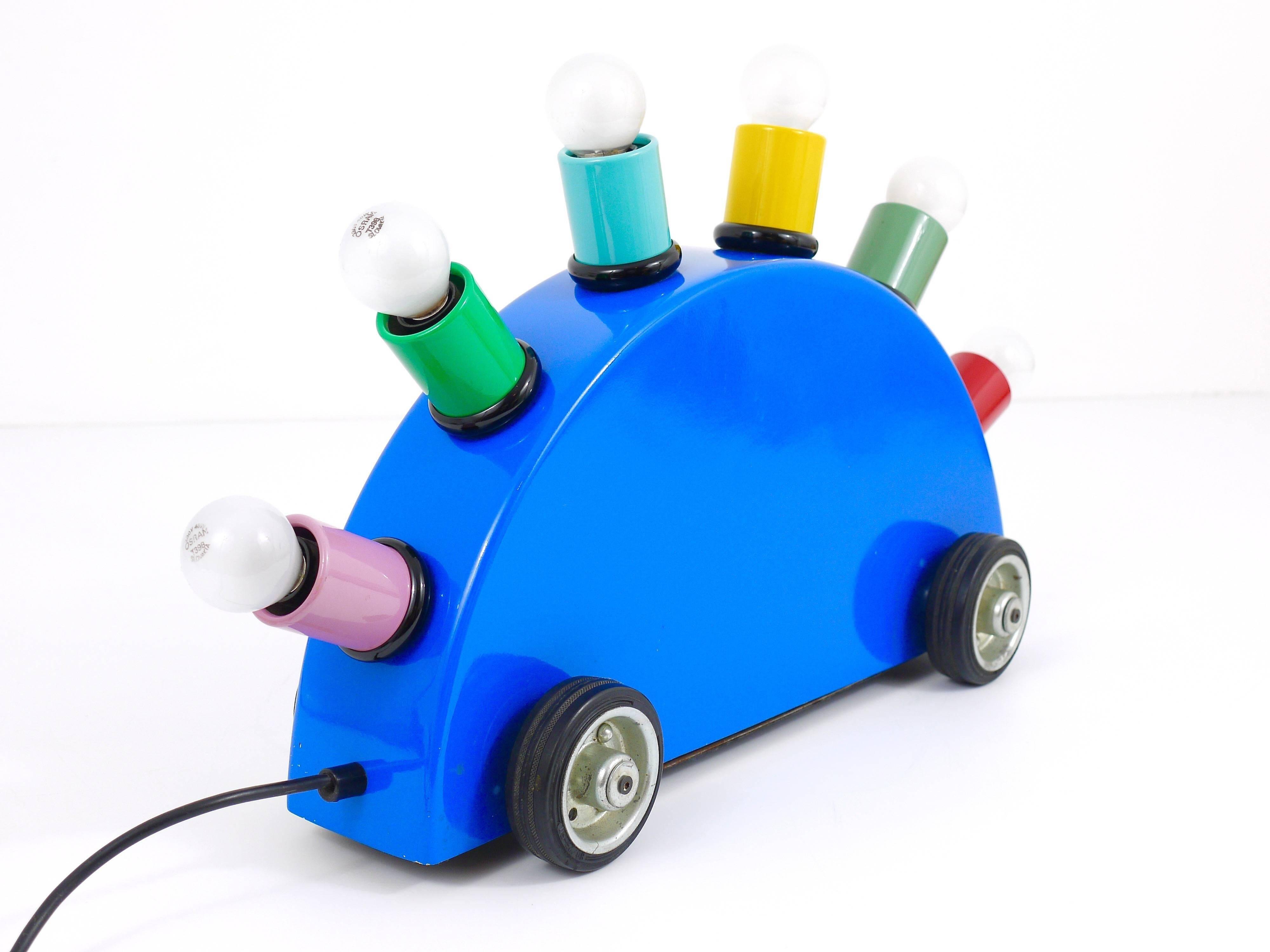 Martine Bedin 1st Edition Super Lamp, Memphis Milano, Postmodern, Italy, 1980s