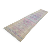 Vintage Turkish hallway rug 92x492 cm