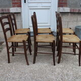 Series of 6 mulched chairs