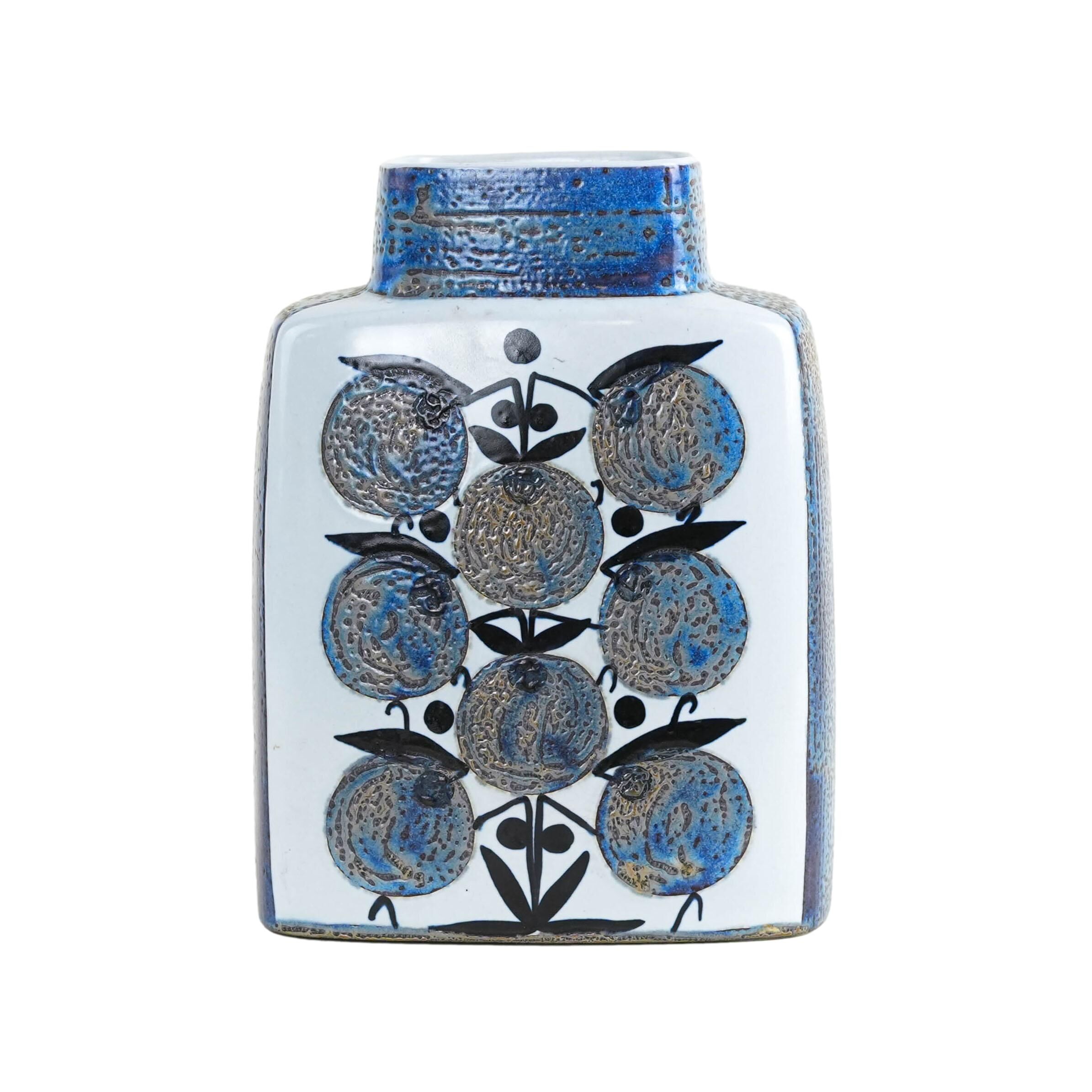 Ceramic vase, Danish design, 1960s, manufactured by Aluminia