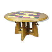 Table ronde à hauteur réglable par Guillerme et Chambron