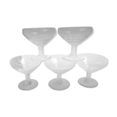 Lot de 5 coupes à champagne anciennes années 40-50