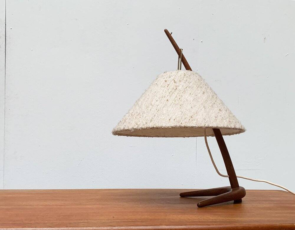 Mid-century Dornstab table lamp in teak by A. Pöll for Kalmar
