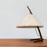 Mid-century Dornstab table lamp in teak by A. Pöll for Kalmar