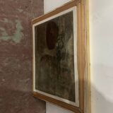 Huile sur toile encadrée " Vue sur le port " XX siècle