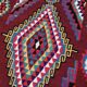 Double-sided Berber kilim rug hand-woven in natural wool