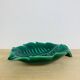 Ceramic cup signed CAB, green leaf, 1950s, slip