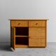 Commode en bois rotin 1970 vintage