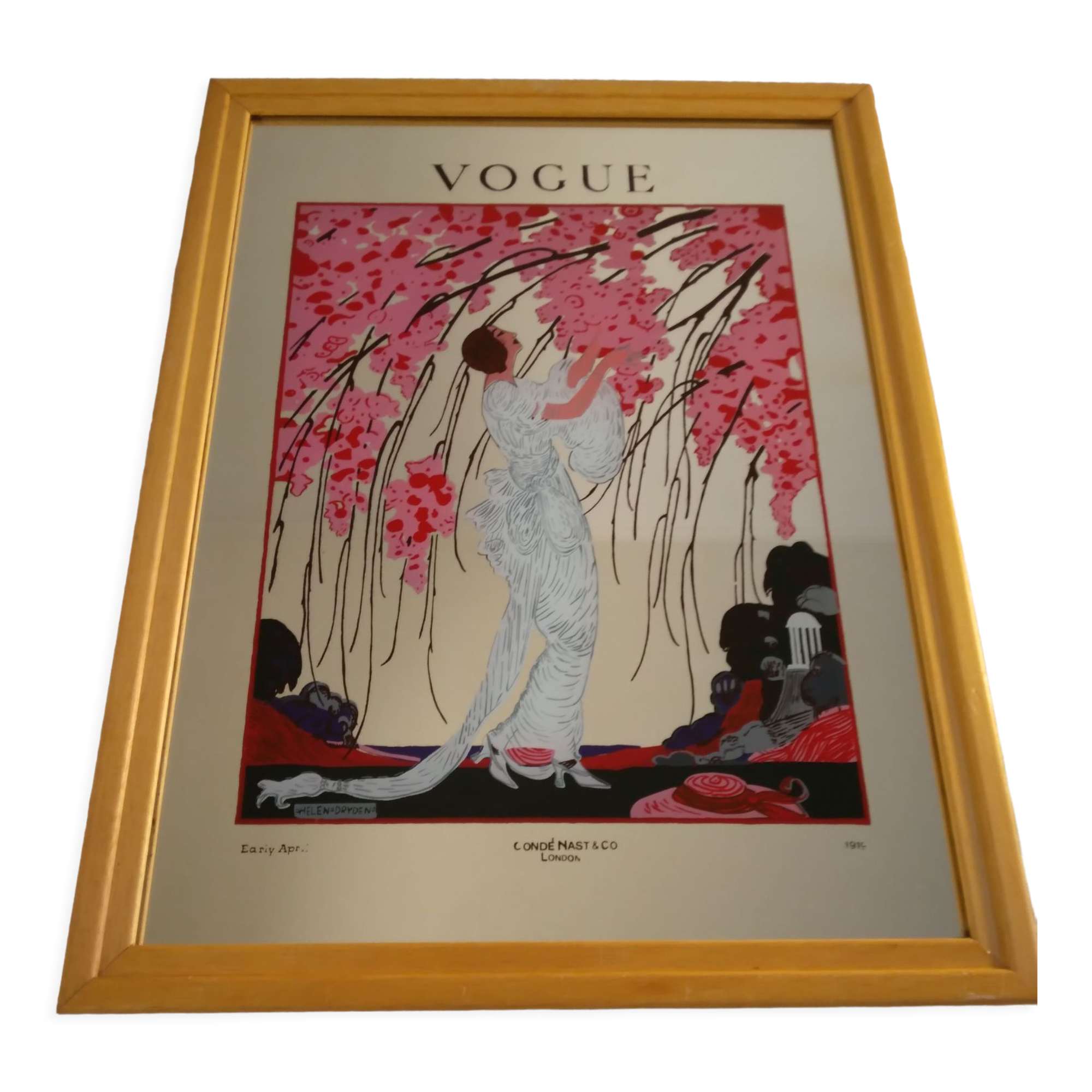 Miroir Vogue publicitaire vintage
