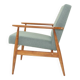 Vintage eucalyptus green armchair, modern design