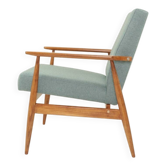 Vintage eucalyptus green armchair, modern design