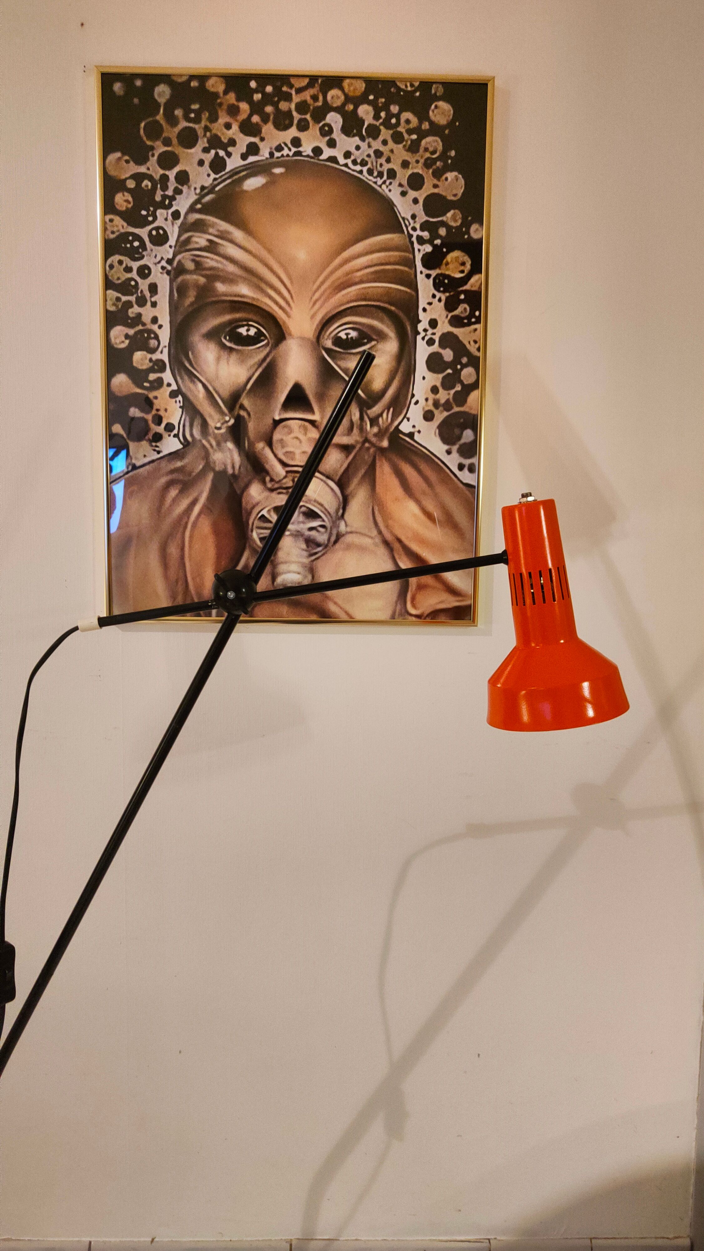 Vintage floor lamp straightener 1980