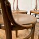 Series of 4 old bistro chairs in curved wood Stamp FISCHEL