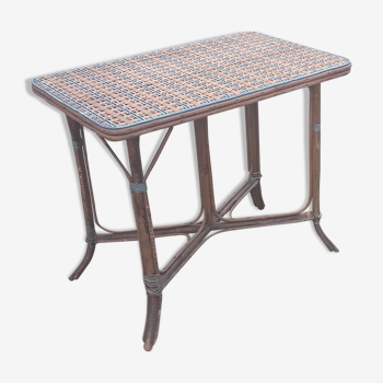 Vintage rattan table from the 1960s