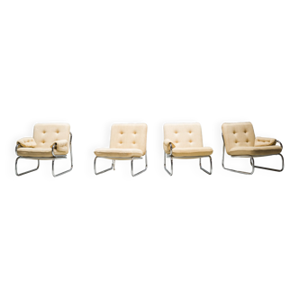 Three-Seater Borkum Sofa and Armchairs by Johan Bertil Häggström for Ikea, 1970s, Set of 2