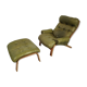 Fauteuil et ottoman Oddvin Rykken Norvège 1970s