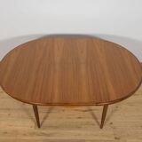 Mid-Century Teak Round Fresco Dining Table from G-Plan, United Knigdom.