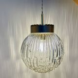 Vintage XL globe pendant light in molded glass