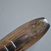 12 art deco table knives silver metal 25 cm monogram AR