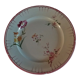 Flat earthenware plate by choisy le roi for au vase étrusque paris