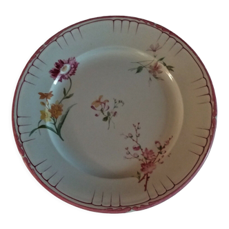 Assiette plate faïence de choisy le roi pour au vase étrusque paris