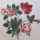 Assiette ancienne plate modèle niquette, faïence gien france