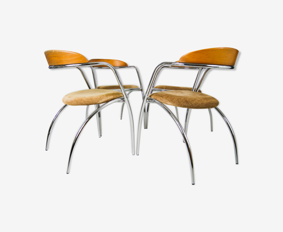 Set of 4 Effezeta Italy Dining Chairs