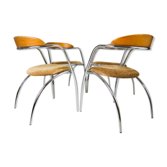 Set of 4 Effezeta Italy Dining Chairs