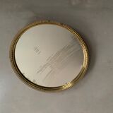 Old gilded round mirror, 33 cm